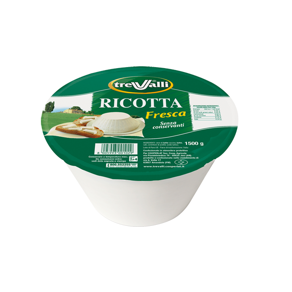 Cow's Milk 
Pasteurised Ricotta