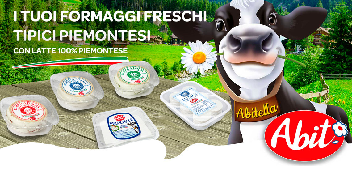 New range of Abit fresh cheeses with 100% milk of the Piedmont region